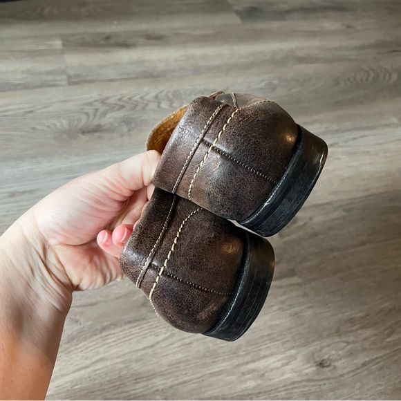 Martin Dingman Brown Slip On Loafers Metal Bit Embellished Men’s Size 10 - Picture 6 of 8